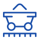blue mining cart icon